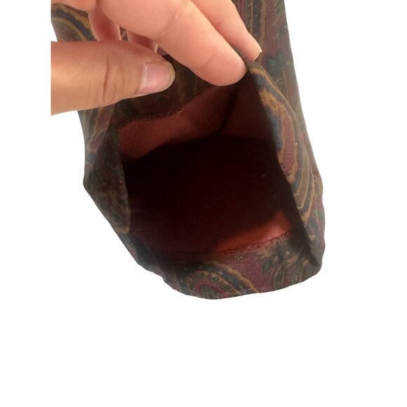 Vintage Ralph Lauren Velour Paisley Pants Womens Size 12 Wimsigoth Grunge 90s - Picture 12 of 16